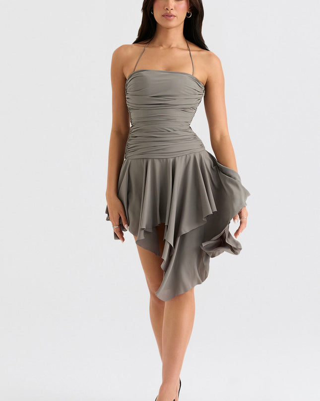 Smokey asymmetrische mini-jurk