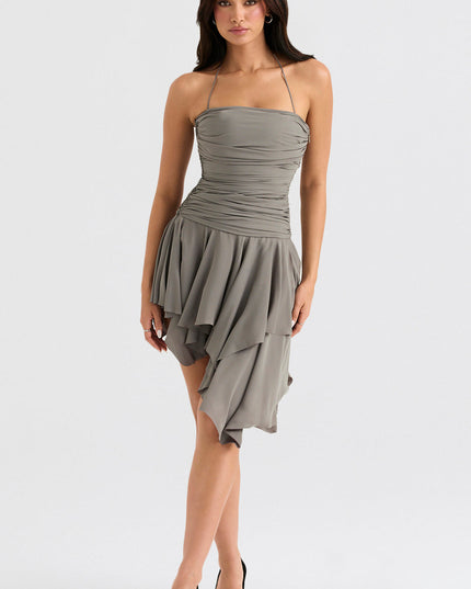 Smokey asymmetrische mini-jurk