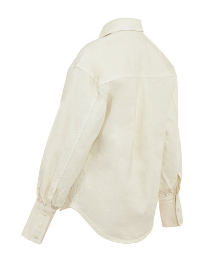 Gebreid wit vest met knopen en broek